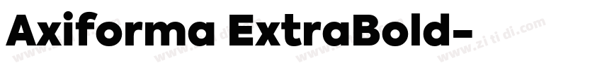 Axiforma ExtraBold字体转换